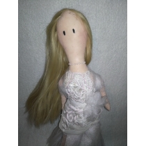 Авторская куколка с натуральными волосами (высота 33.5 см) 