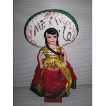 Коллекционная кукла Мексика (общая высота 19см , по макушку 15.5см)