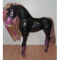 Красивая пластиковая лошадь ЕДИНОРОГ ( 28 на 28 см) 