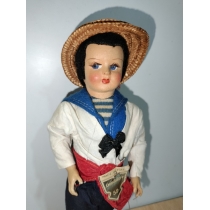 Коллекционная кукла  ( высота  22 см, общая 24 см) 