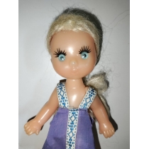 Маленькая паричковая куколка из СССР ( высота 20.5 см) 