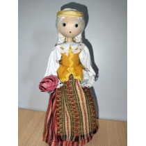 Коллекционная деревянная кукла ЛИТВА  ( высота 18.3 см) 