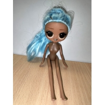 Куколка с голубыми волосами ( высота 24 см)