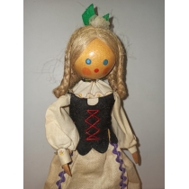 Коллекционная деревянная куколка  ( высота 25см) 