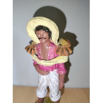 Коллекционная кукла статуэтка из глины, Мексика  ( общая высота 15.5см)