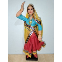 Коллекционная куколка-статуэтка Индия, глиняная ( высота 25 см) 